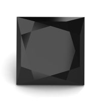 Art Masters Gems Standard 1.25 Ct Princess Black Diamond Created Gemstone PCG125-BD