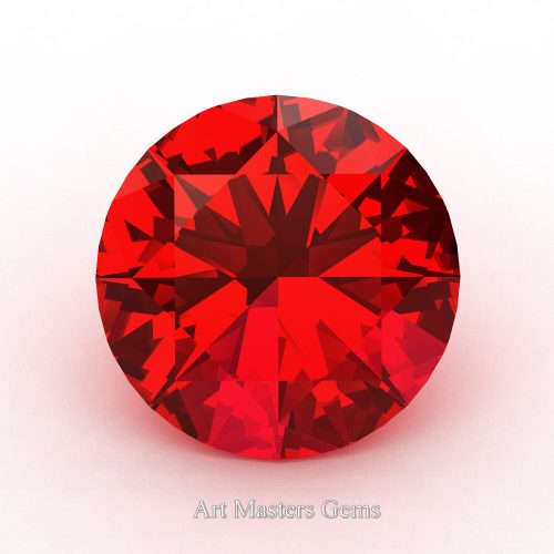Art Masters Gems Calibrated 1.25 Ct Round Ruby Created Gemstone RCG0125-R