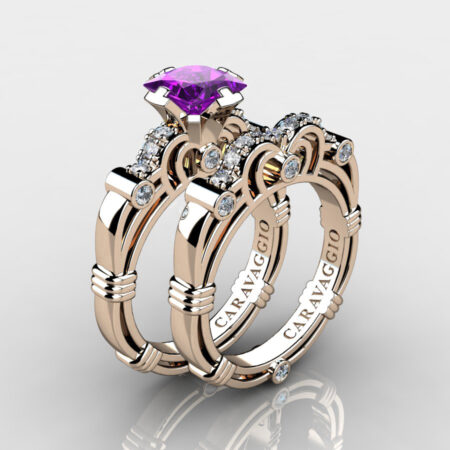 Art-Masters-Caravaggio-14K-Rose-Gold-1-5-Carat-Princess-Amethyst-Diamond-Engagement-Ring-Wedding-Band-Set-R623PS-14KRGDAM-P